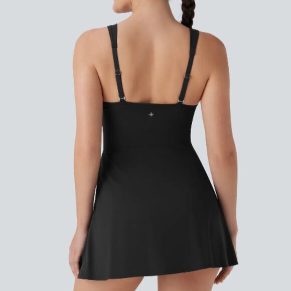 NWT Halara Softlyzero QuickDry Zip Corset Backless 2‑in‑1 Mini Active Dress - Picture 6 of 8
